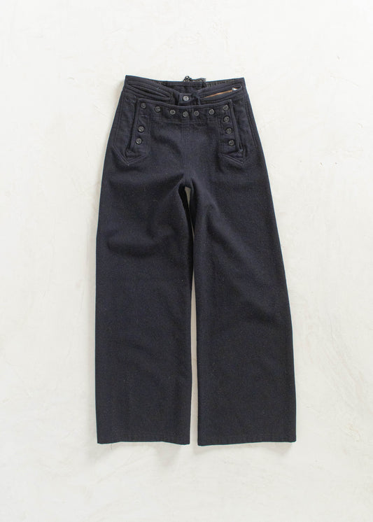 Vintage 1940s US Navy Sailor Pants Size Women's 25 Men's 28