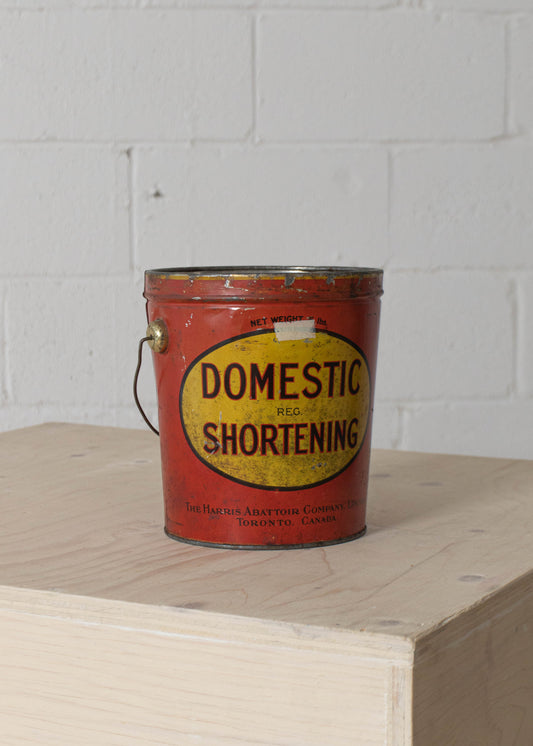 Vintage 1940s Domestic Shortening Canister