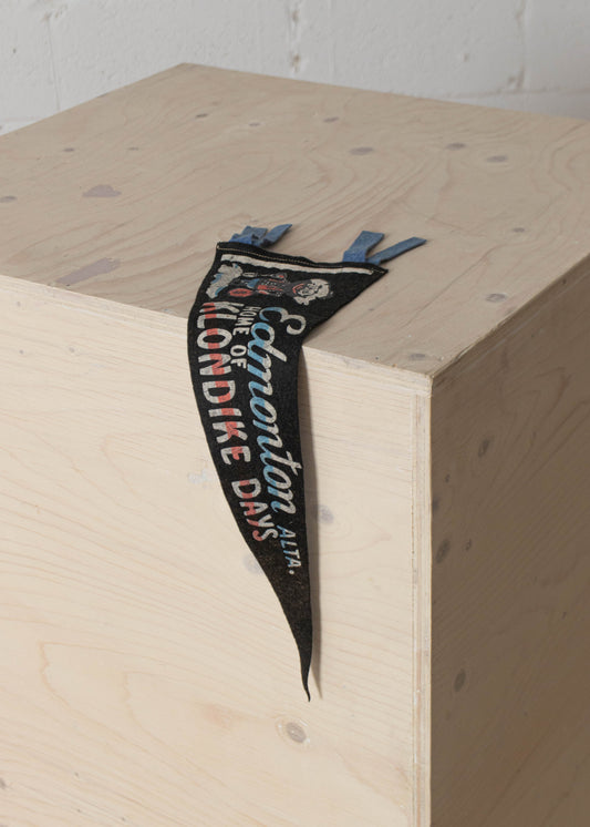 1970s Edmonton Home Of Klondike Days Pennant Flag