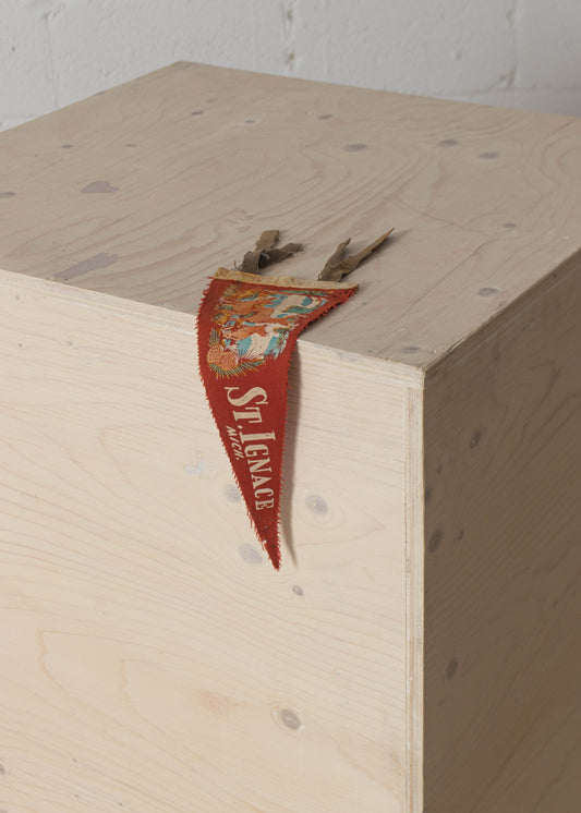 1970s St-Ignace Michigan Pennant Flag