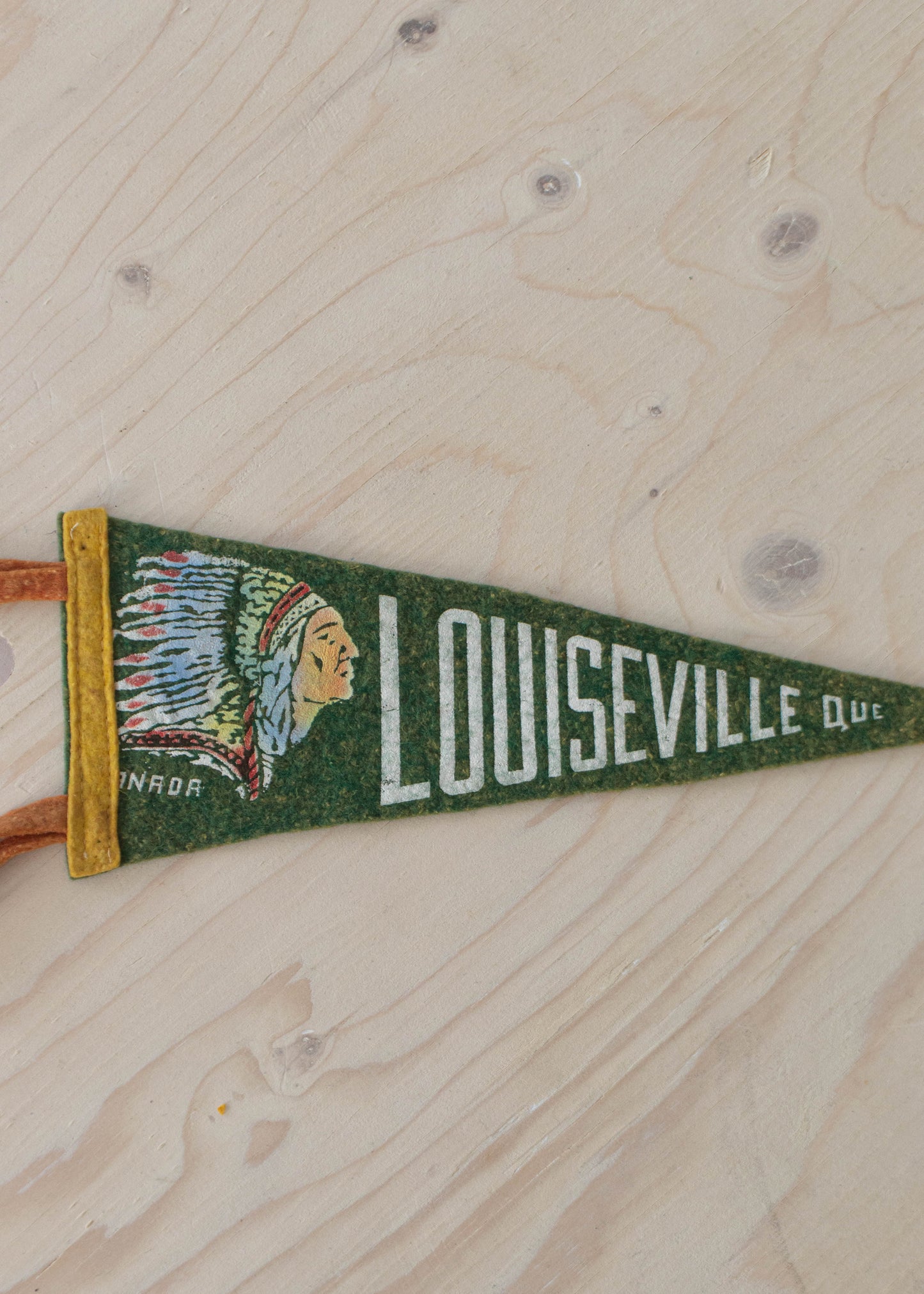 1970s Louiseville Province of Quebec Pennant Flag