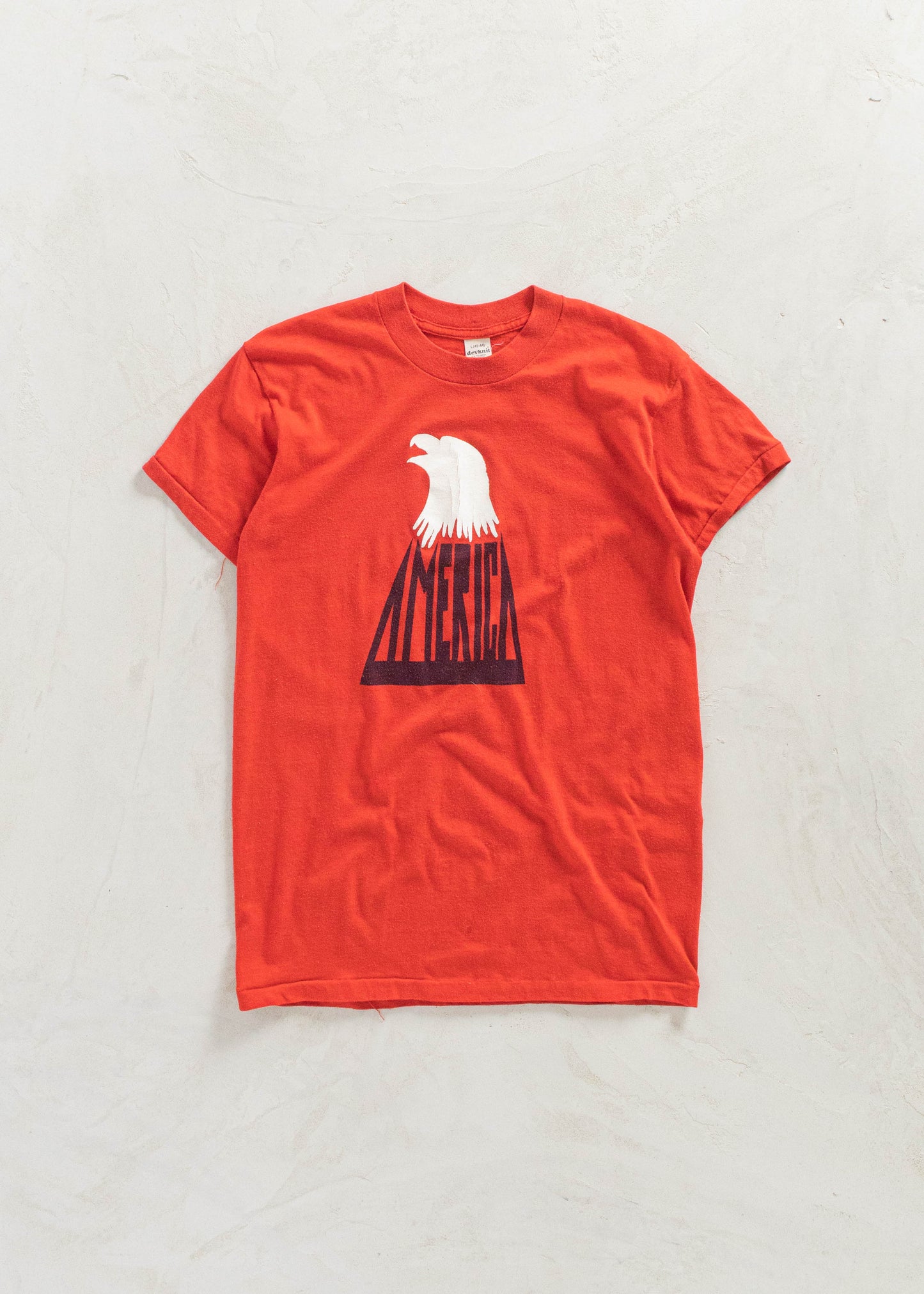 Vintage 1980s DevKnit "America" T-Shirt Size S/M