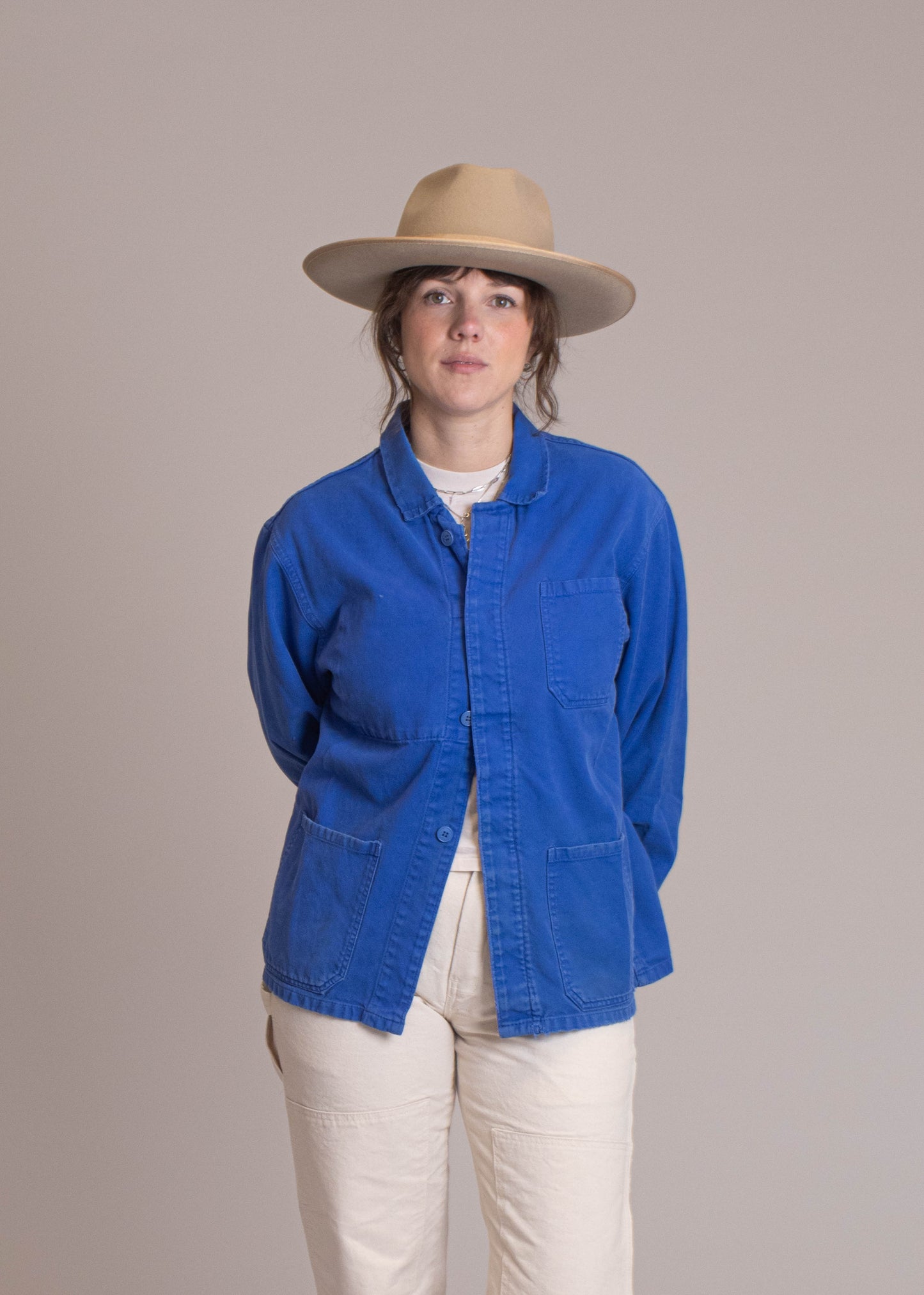1980s Bleu de Travail French Workwear Chore Jacket Size S/M