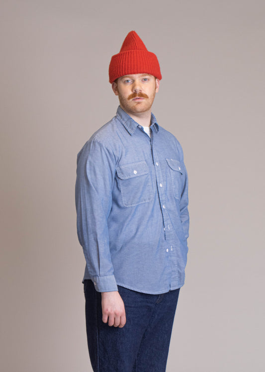 1990s Big Mac Chambray Long Sleeve Button Up Shirt Size M/L