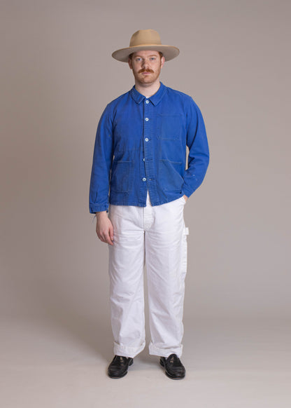 1980s Bleu de Travail French Workwear Chore Jacket Size M/L