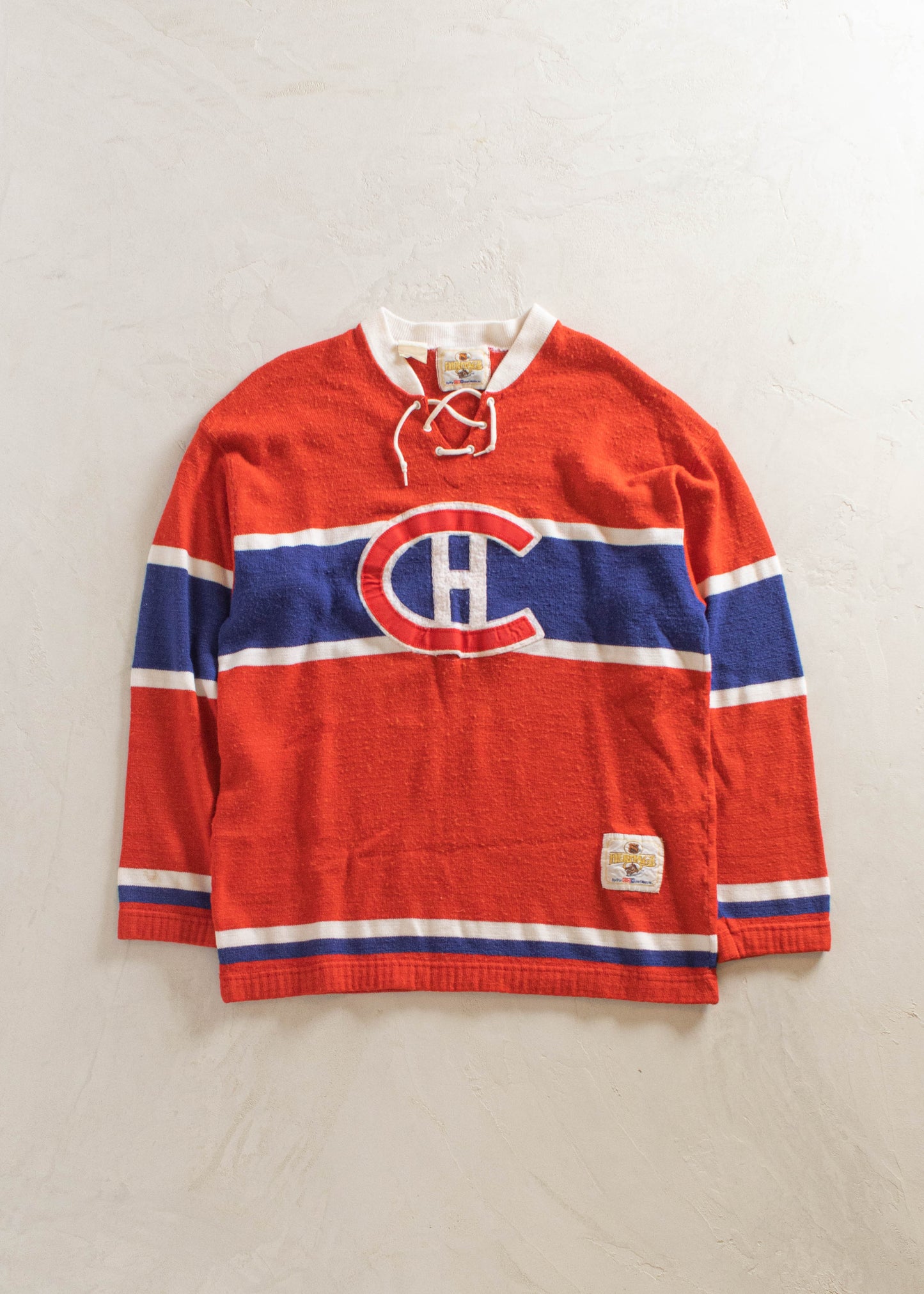 1980s CCM Montreal Canadians Canadian Hockey Sport Jersey Size M/L