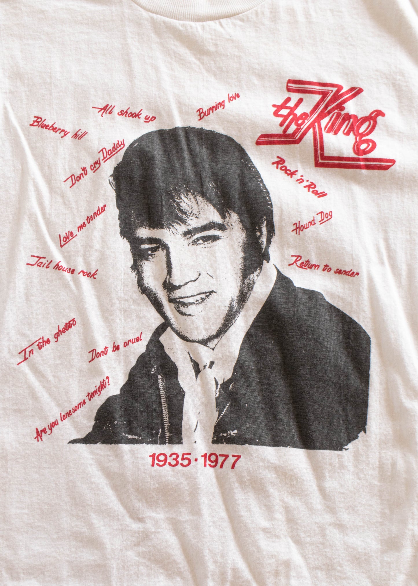 1970s Elvis "The King" T-Shirt Size XS/S