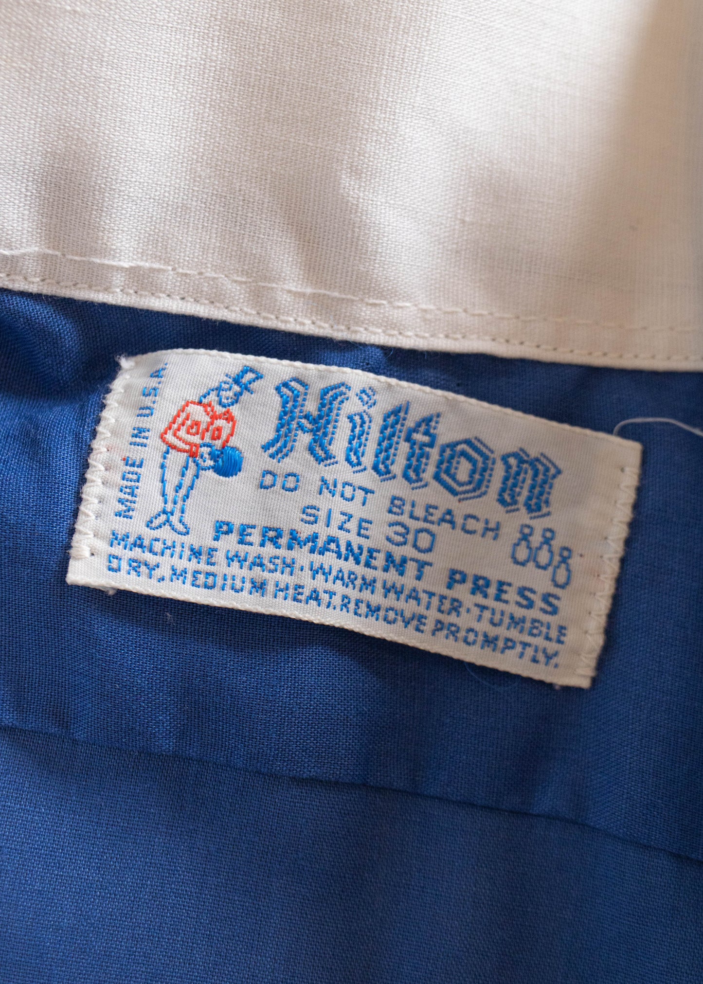 1960s Hilton Chainstitched Bowling Shirt Size 2XS/XS