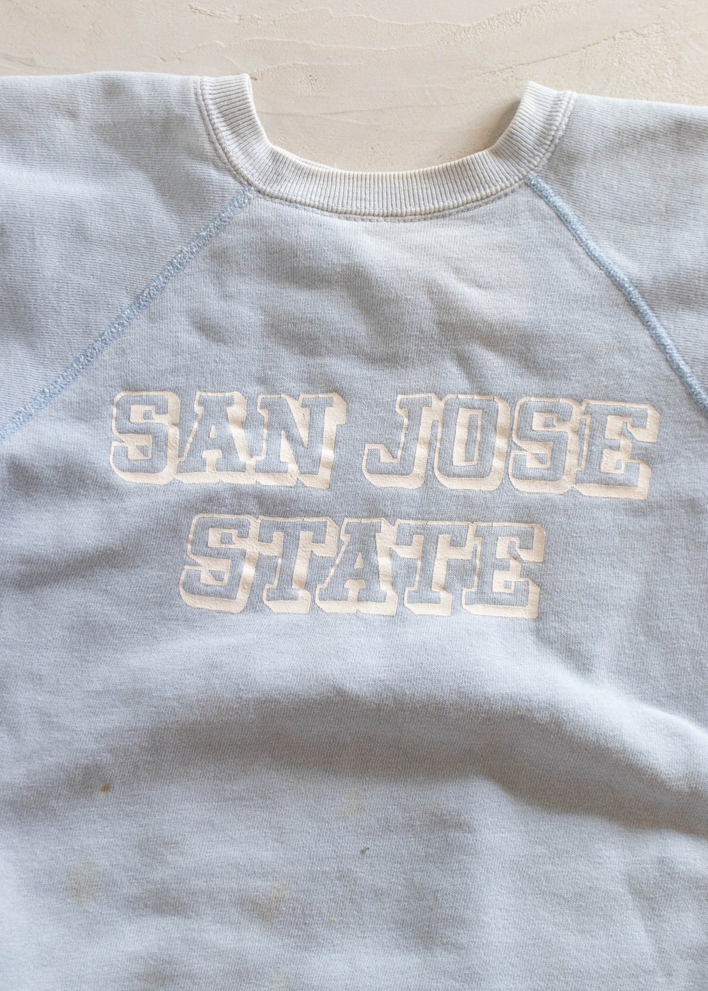 1960s San Jose State Short Sleeve Sweatshirt Size S/M