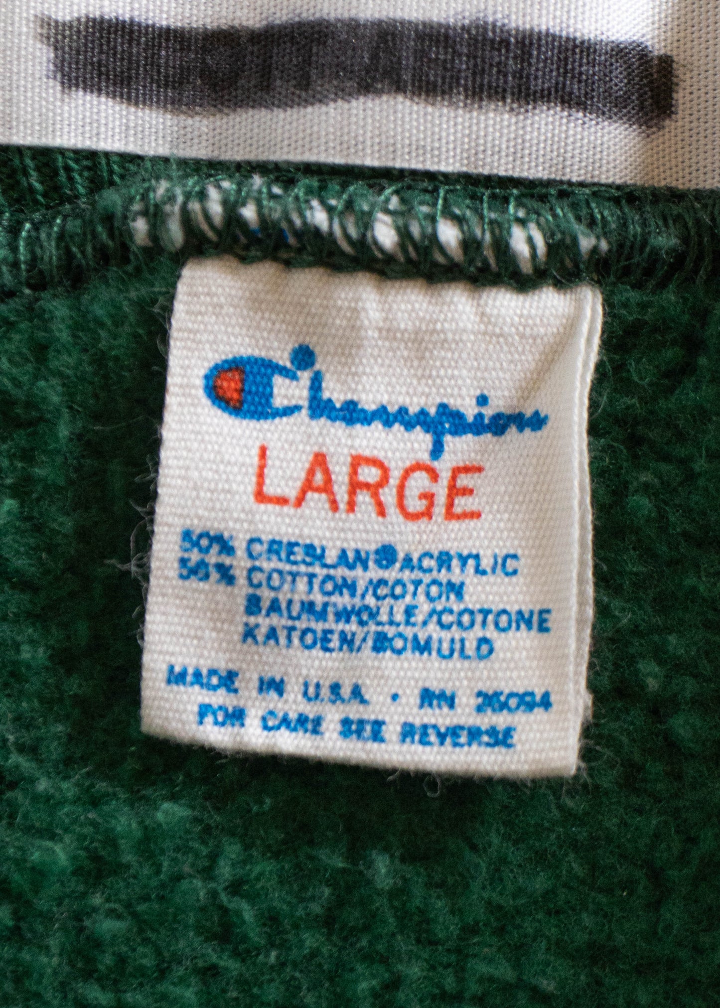 1980s Champion Echo Lake Flocked Letter Raglan Sweatshirt Size M/L