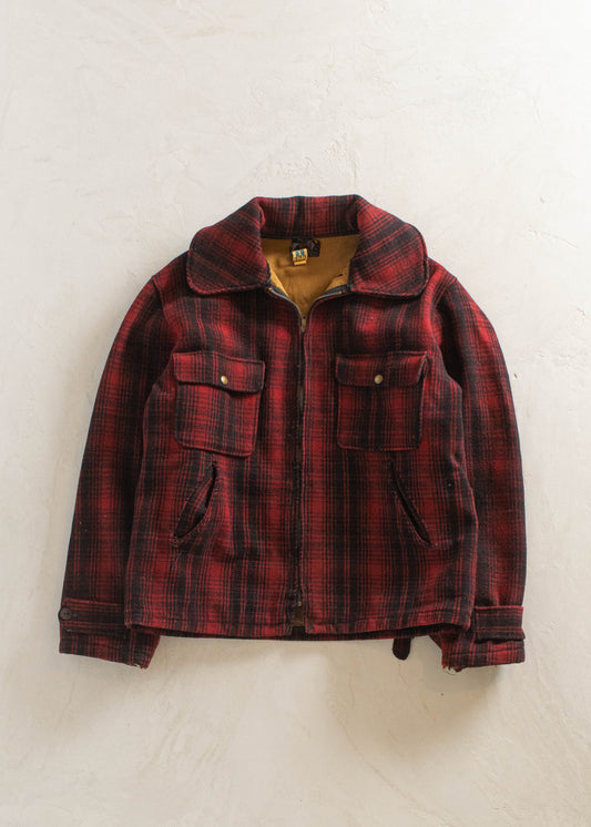1950s Woolrich Wool Plaid Hunting Jacket Size S/M