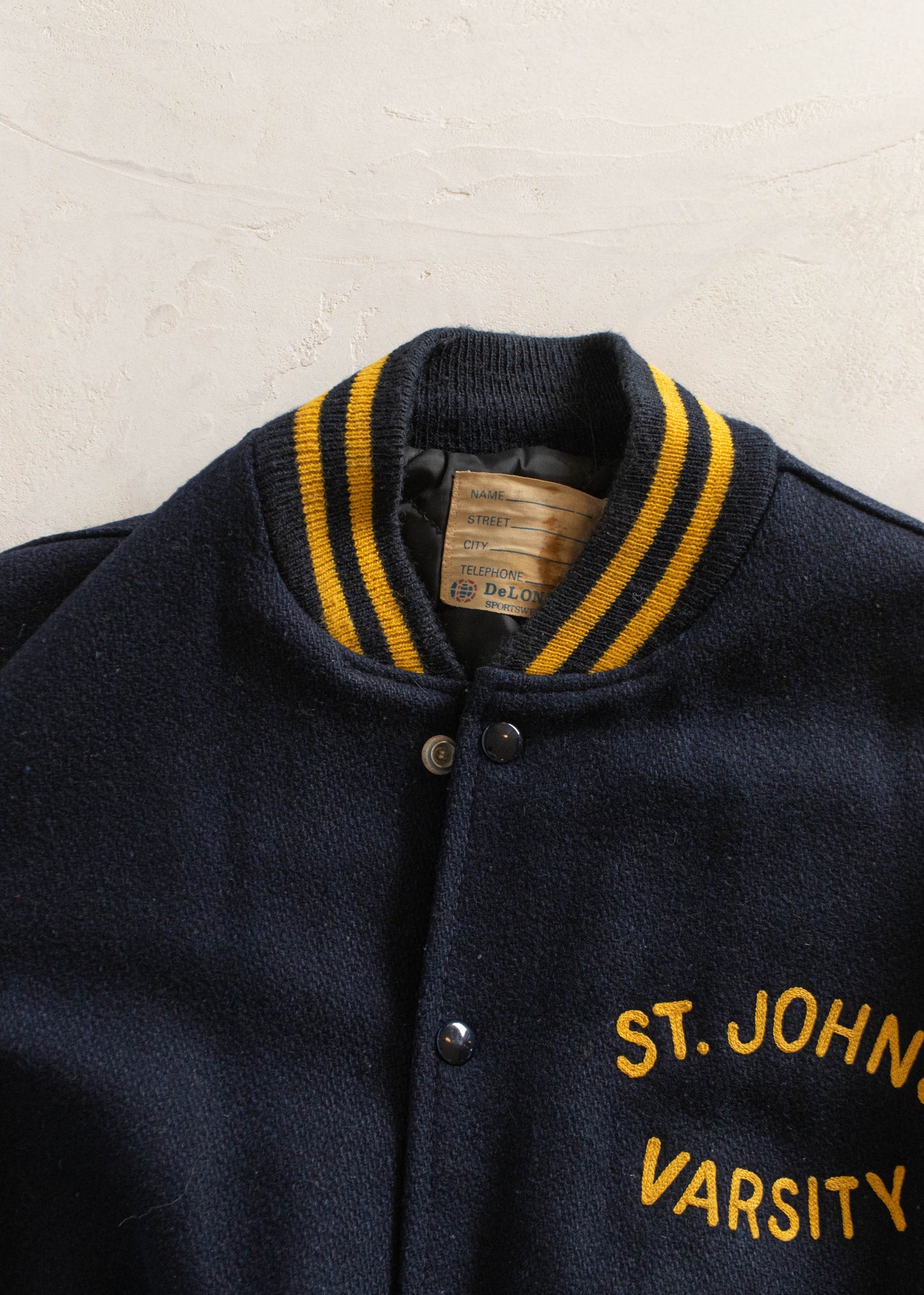 1960s DeLong Sportswear St. Johns Varsity Jacket Size M/L