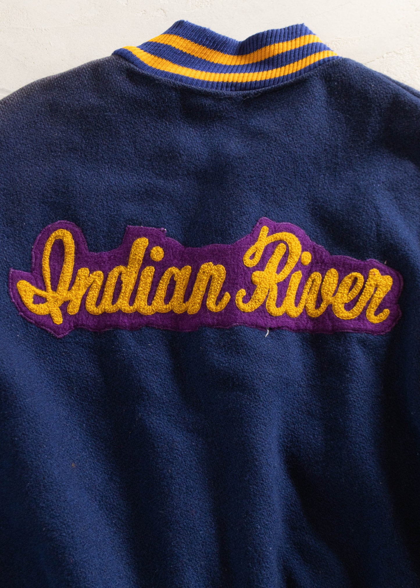1950s Empire Sporting Goods Indian Ringer Varsity Jacket Size M/L