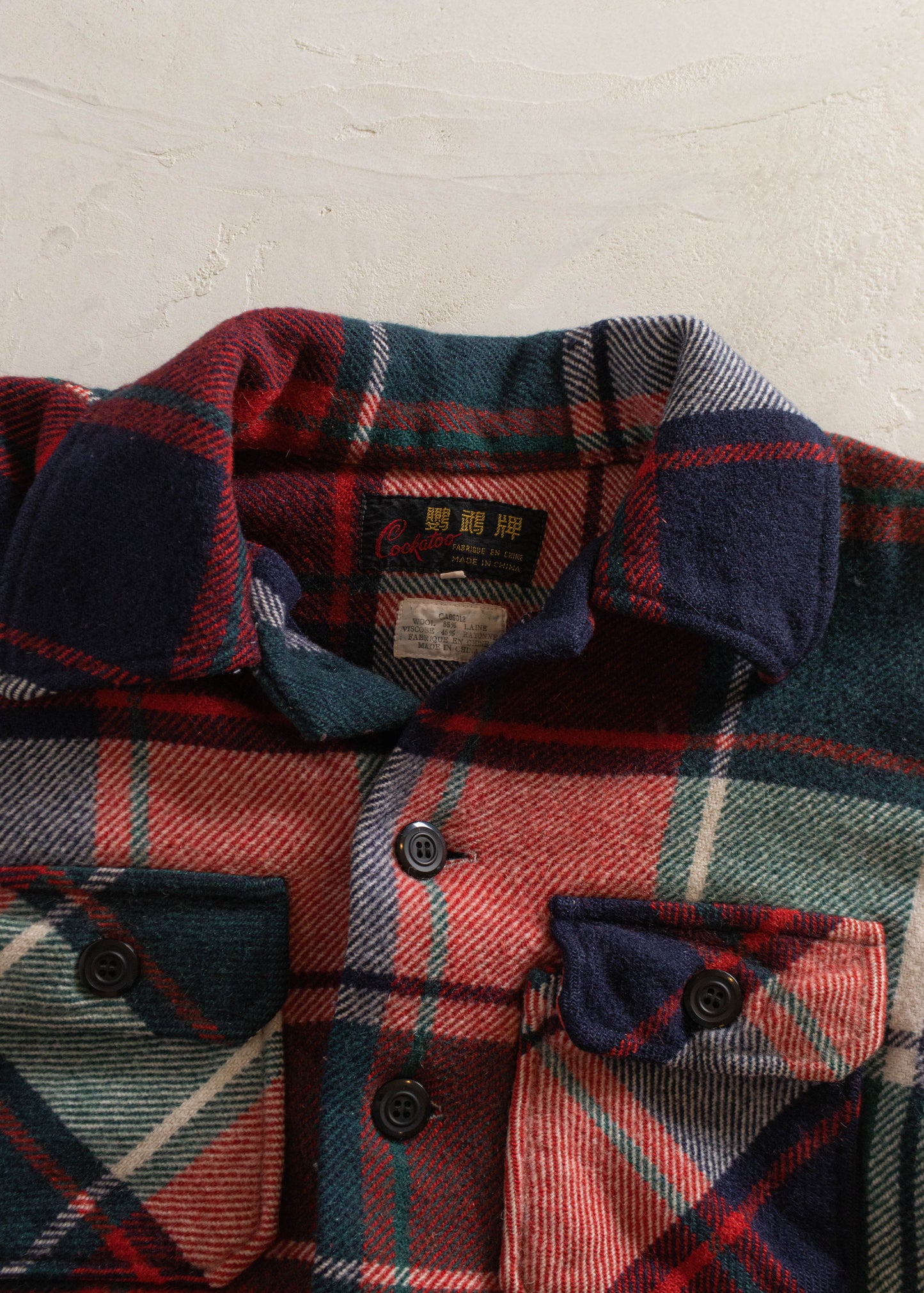 1950s Cockatoo Plaid Wool Jacket Size M/L