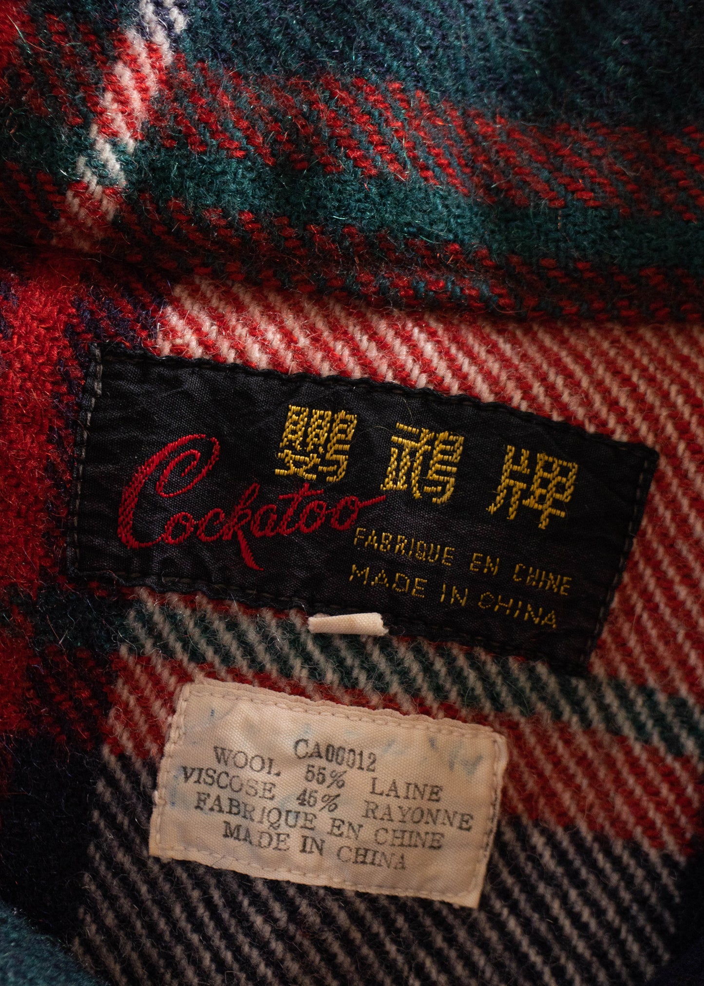 1950s Cockatoo Plaid Wool Jacket Size M/L