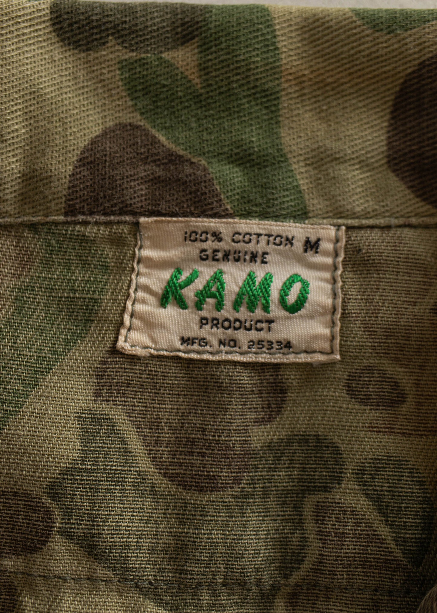 1980s Military Frog Camo Chore Coat Size S/M