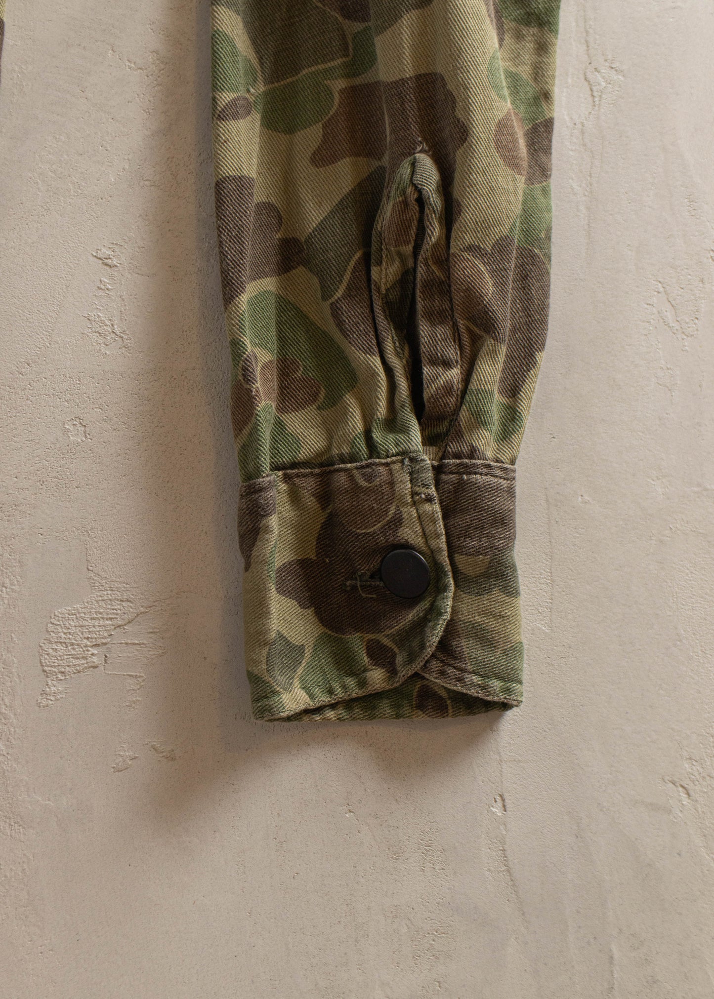 1980s Military Frog Camo Chore Coat Size S/M
