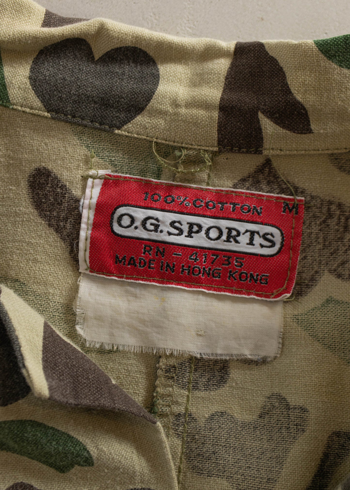 1980s O.G Sports Frog Camo Gas Jacket Size M/L