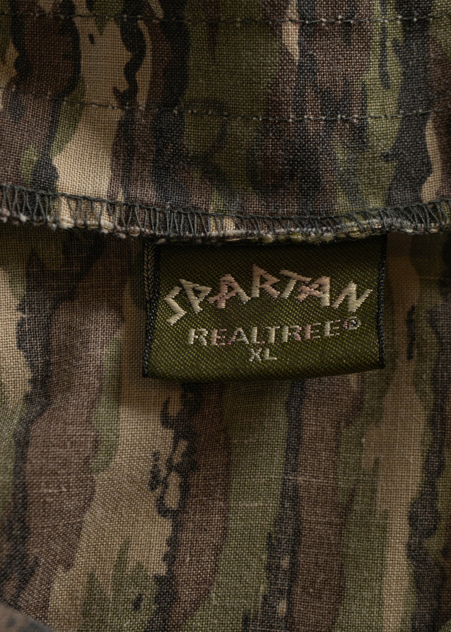 1980s Spartan Military Real Tree Camo Chore Coat Size L/XL