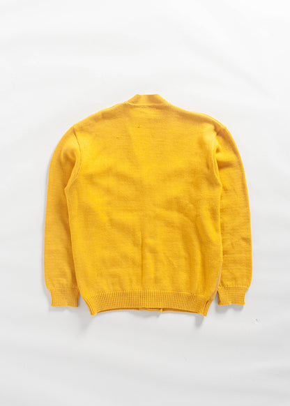 Vintage 1980s Shelby Wool and Suede Cardigan Size M/L