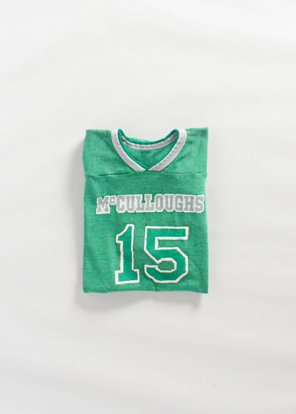 Vintage 1970s Russell Athletic "McCulloughs 15" Sport Jersey Size M/L