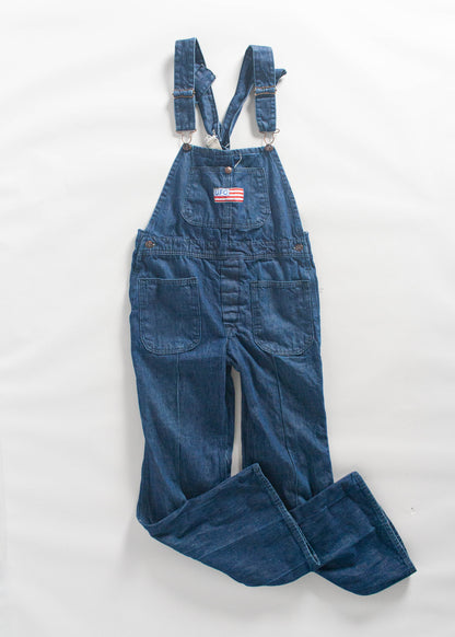 Vintage 1960s UFO Flare Denim Overalls Size S/M
