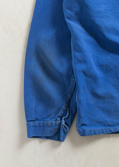Vintage 1980s Bleu de Travail French Workwear Chore Jacket Size S/M