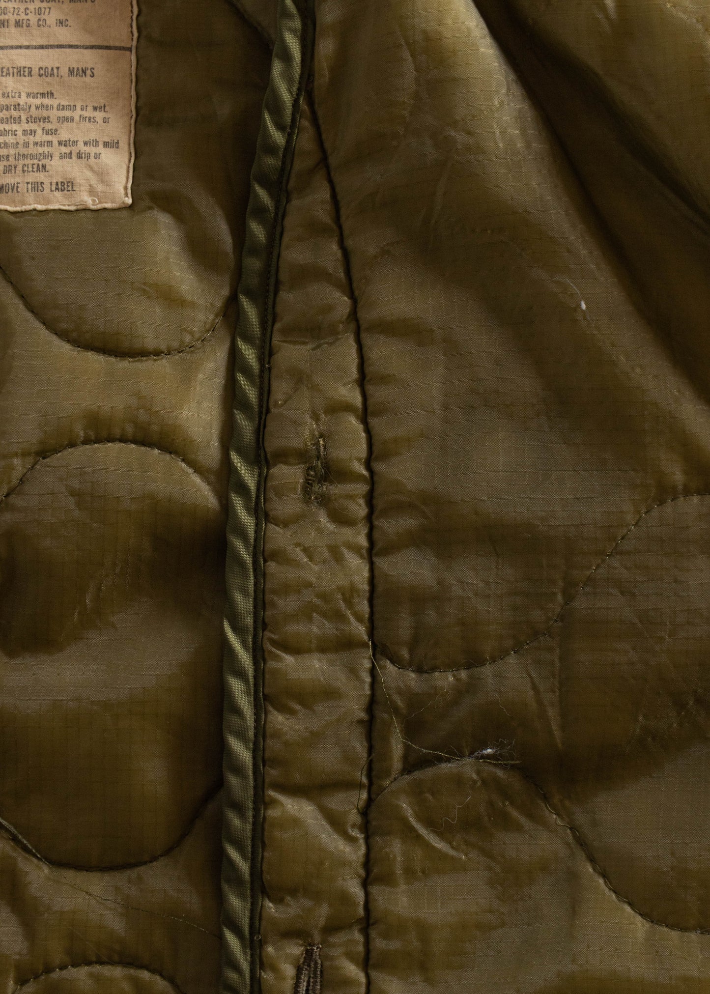 1980s Military M-65 Quilted Liner Jacket Size L/XL