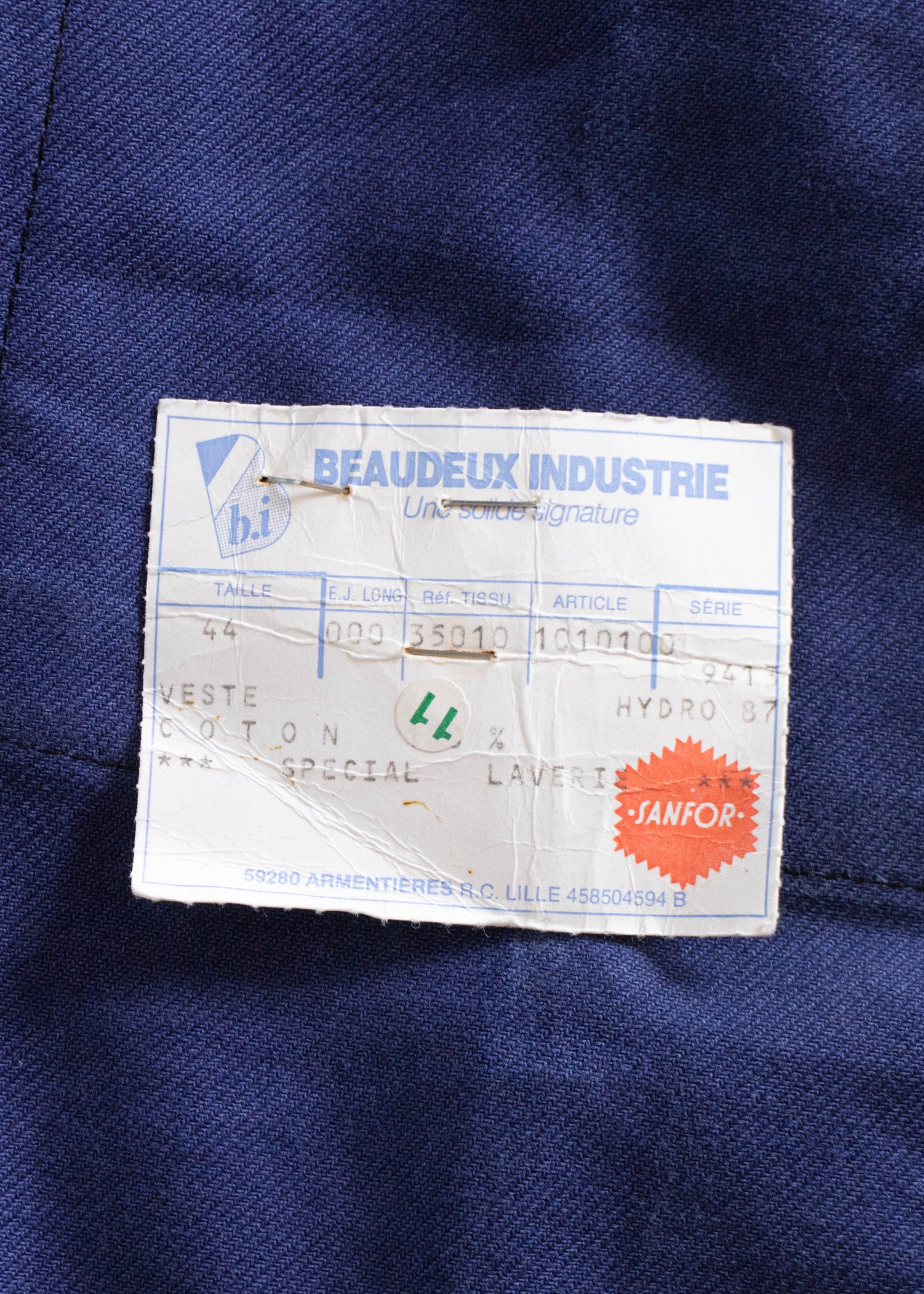 1970s Deadstock Sanforized French Workwear Chore Jacket Size S/M