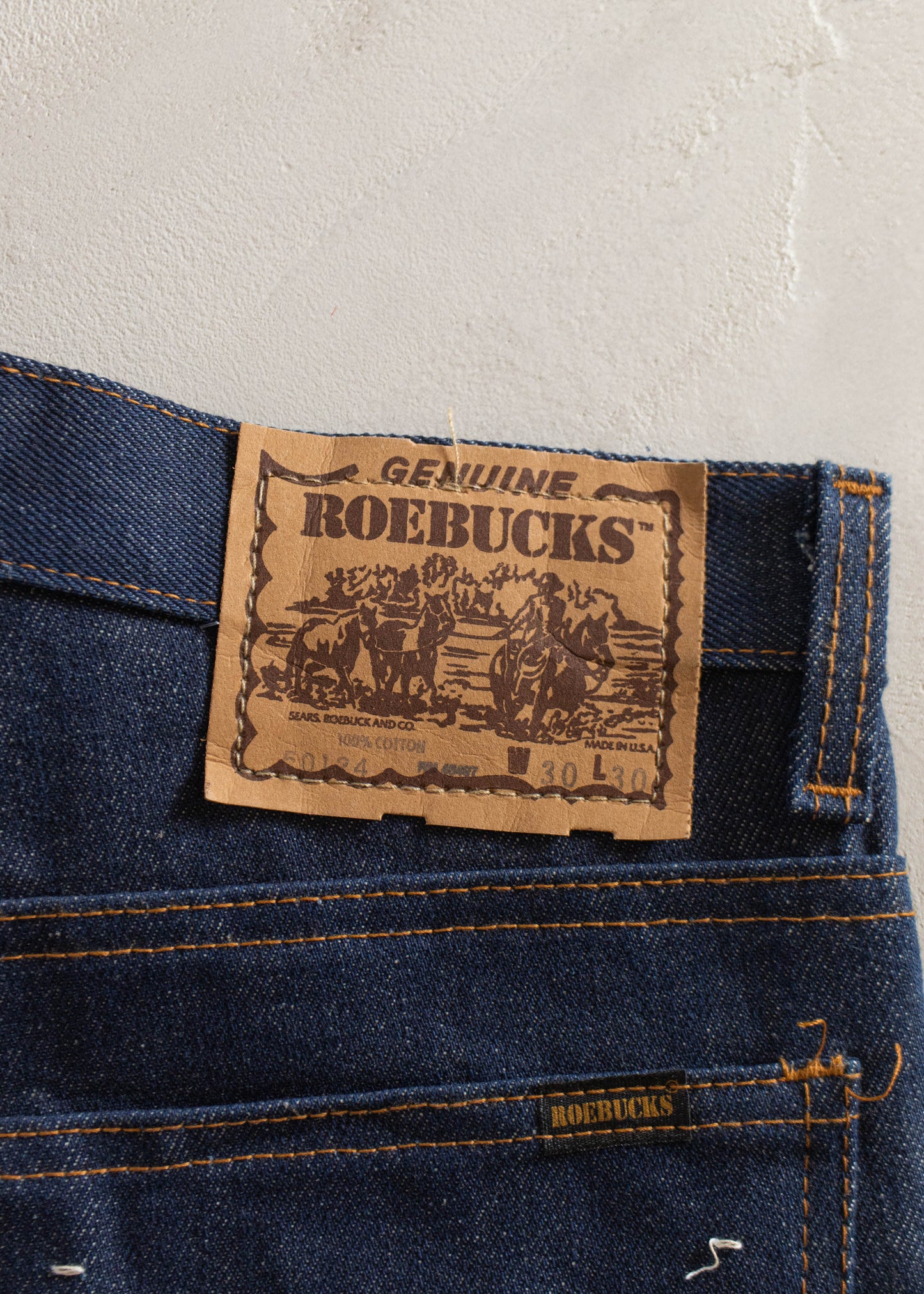 1980s Roebucks Darkwash Jeans Size Women's 27 Men's 30