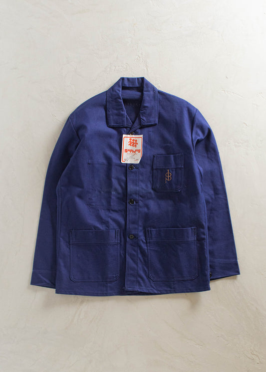 1970s Deadstock Sanforized French Workwear Chore Jacket Size M/L