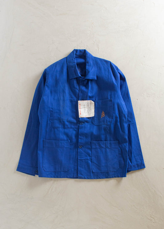 1970s Deadstock Sanforized Macober French Workwear Chore Jacket Size M/L