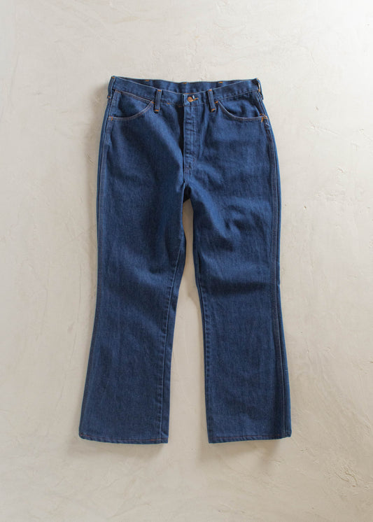 1980s Wrangler Darkwash Flare Jeans Size Women's 30 Men's 32