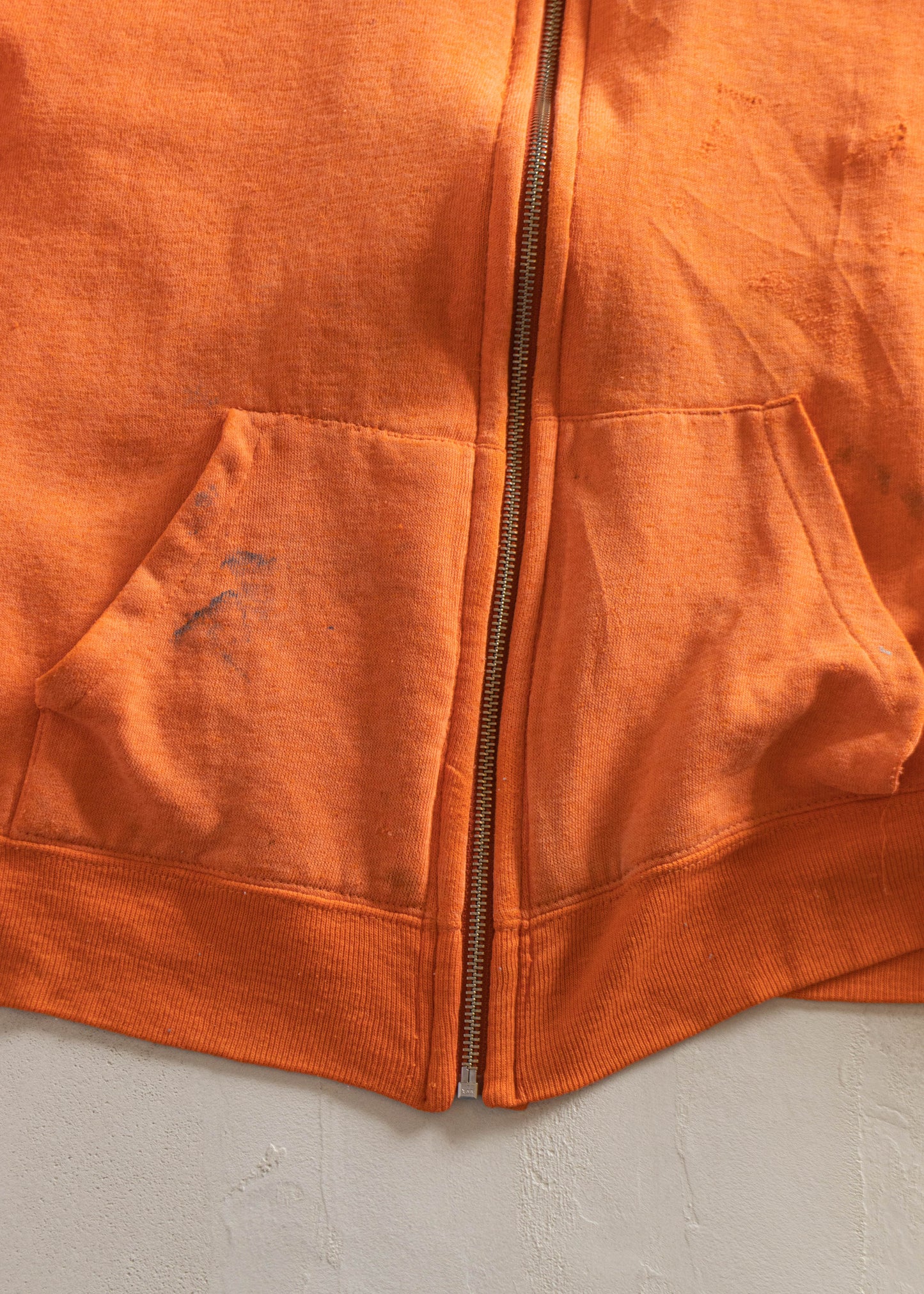 1980s Thermal Lined Zip Up Hoodie Size L/XL