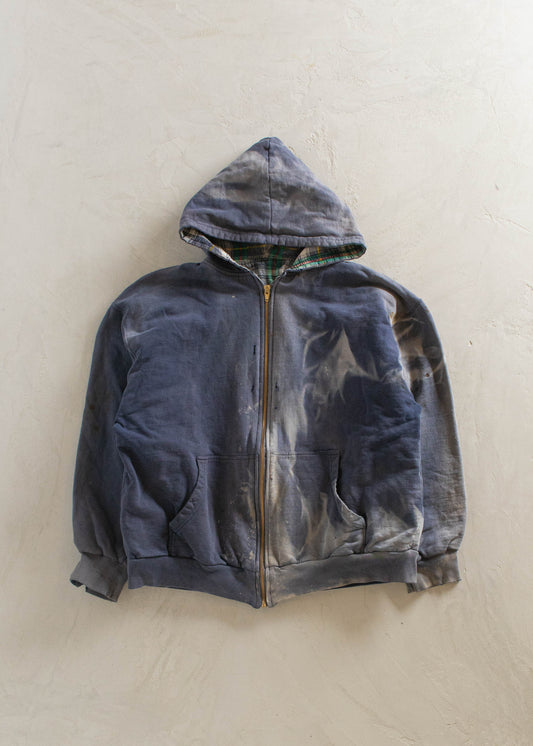 1980s Thermal Lined Zip Up Hoodie Size L/XL