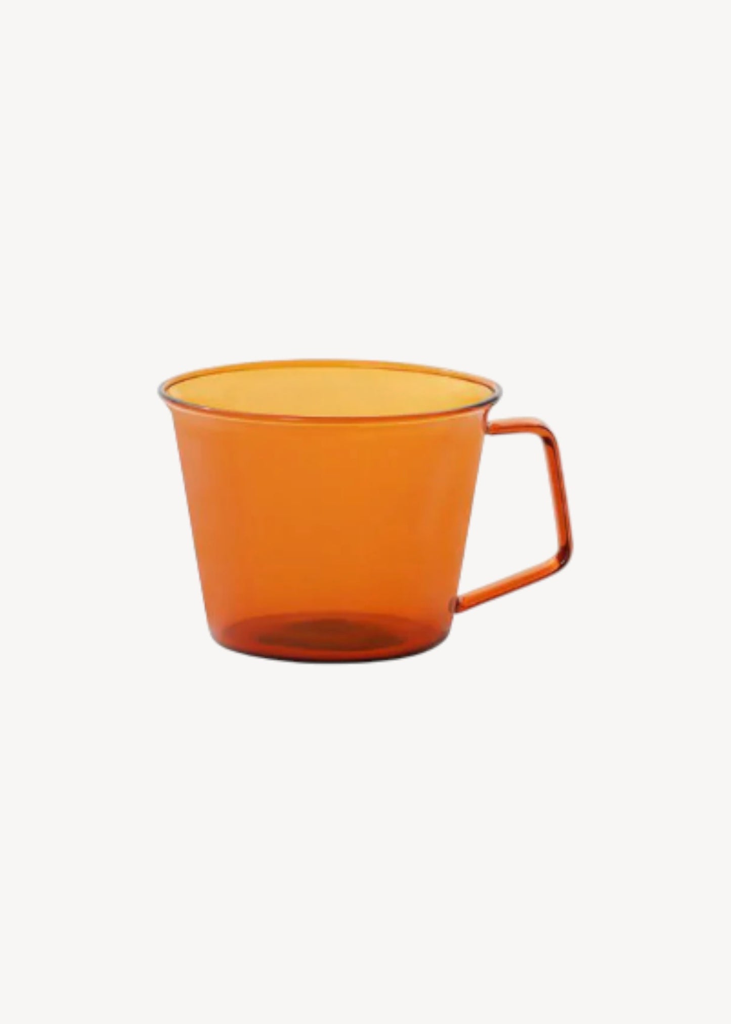 Orange mug on a white background