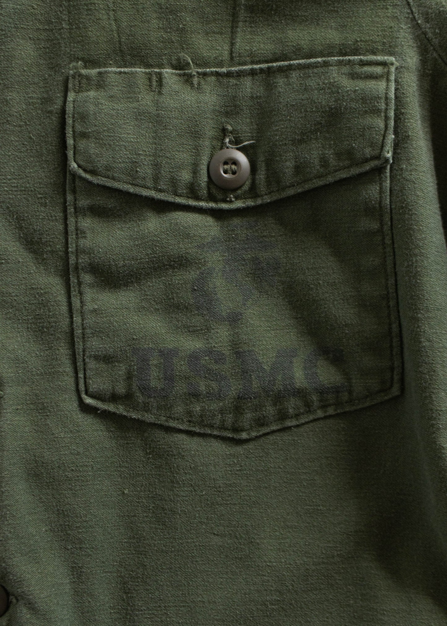 Vintage 1970s USMC OG 107 Type I Fatigue Shirt Size XS/S