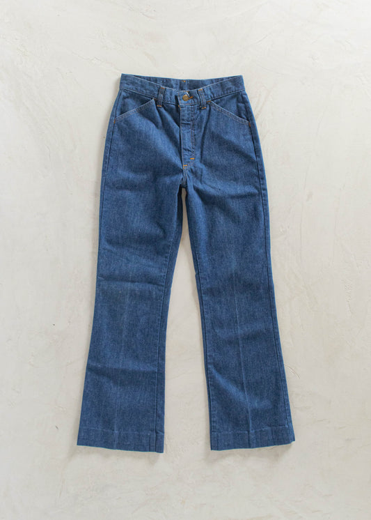 Vintage 1970s Lee Darkwash Flare Jeans Size Women's 25 Men's 28