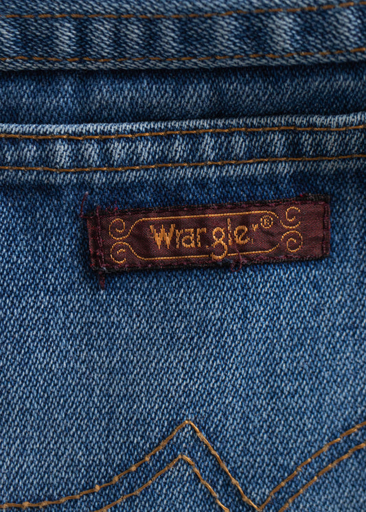 Vintage 1980s Wrangler Darkwash Flare Jeans Size Women's 28 Men's 31