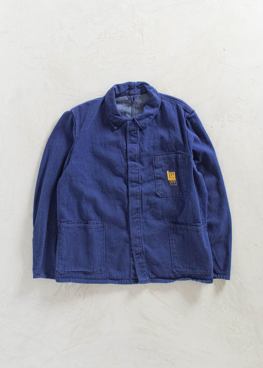 Vintage 1980s ELE Bleu de Travail Workwear Chore Jacket Size L/XL