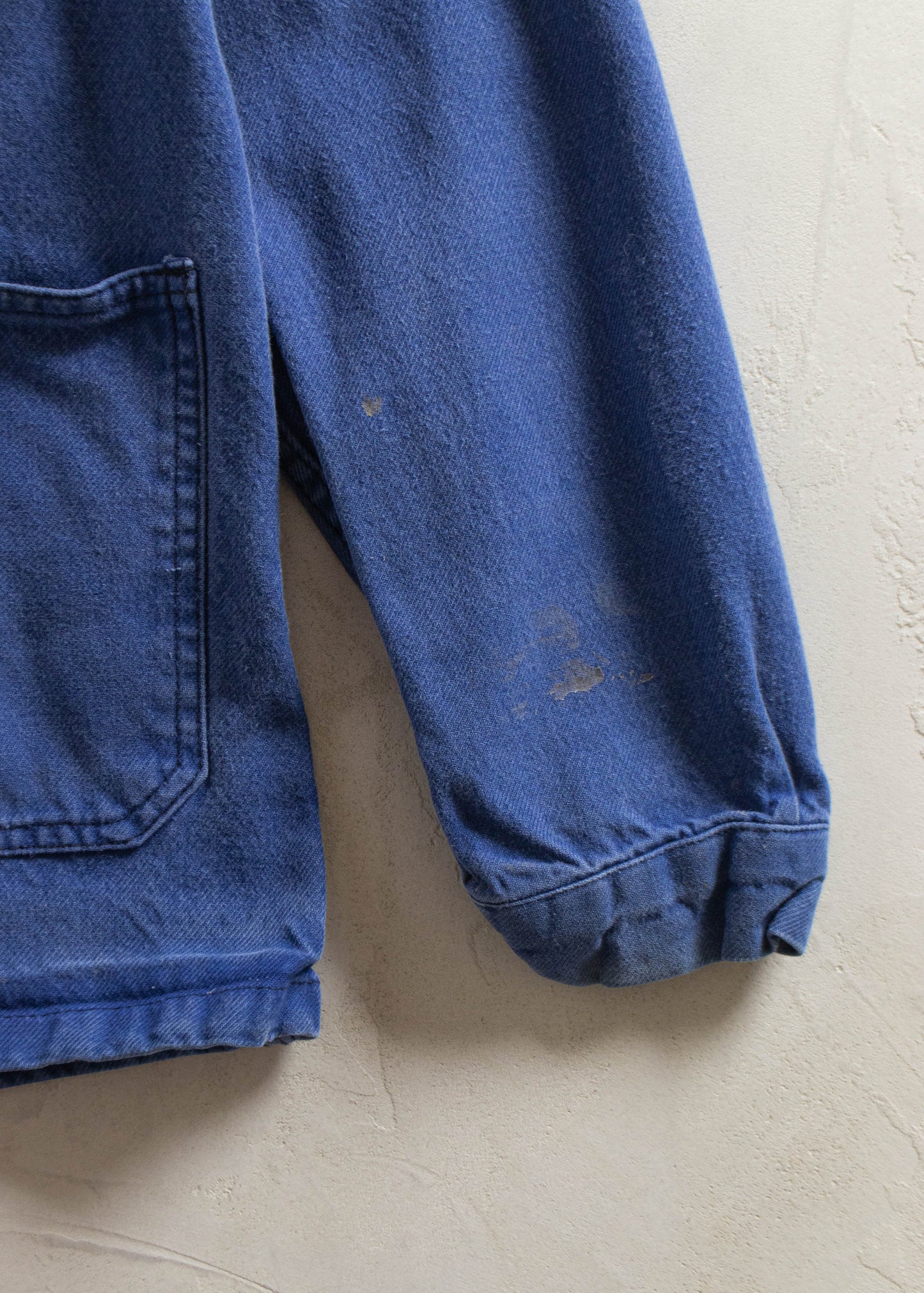 Vintage 1980s Bleu de Travail Workwear Chore Jacket Size S/M