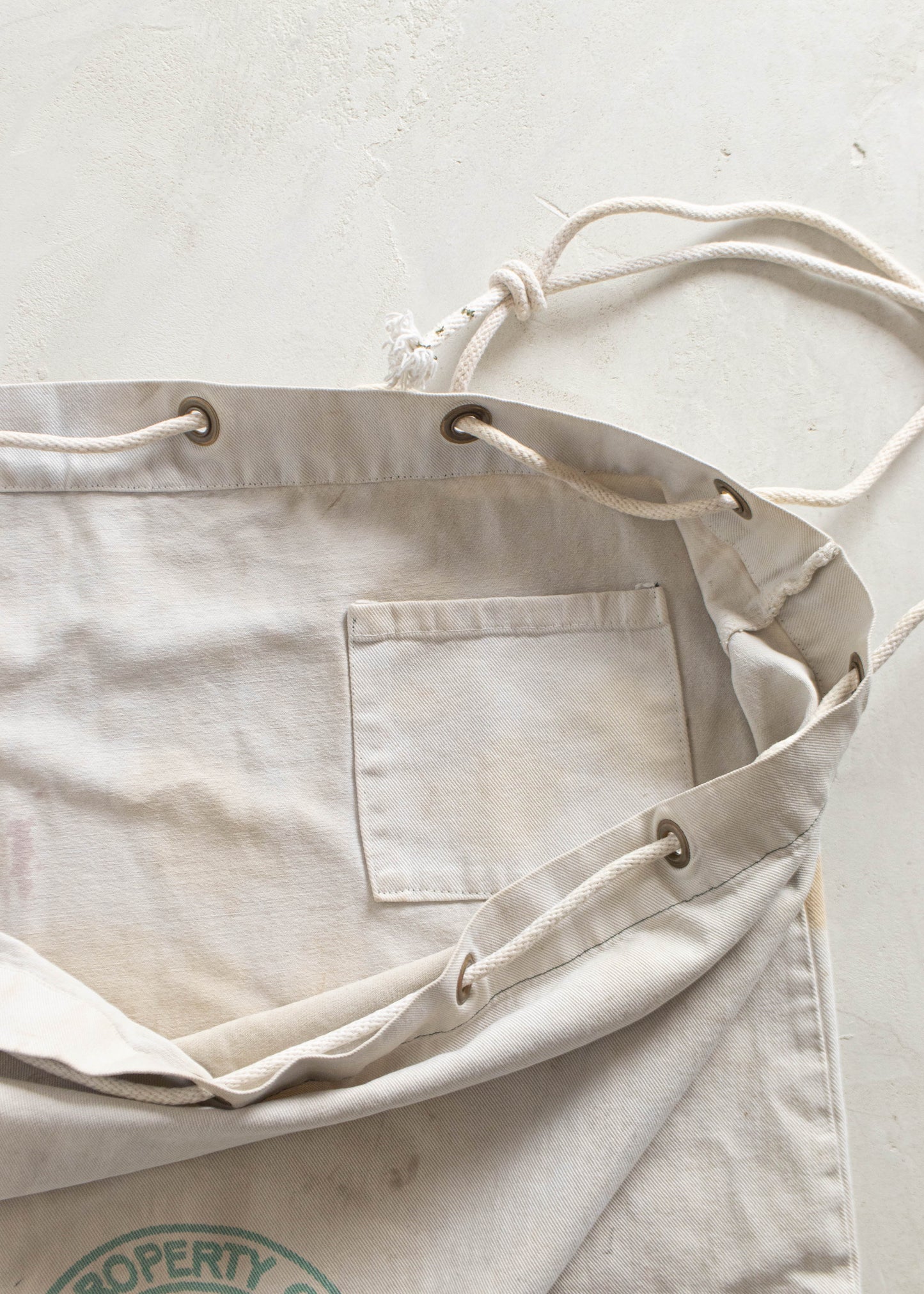 Vintage 1970s Canadian Linen Supply Cotton Twill Laundry Bag