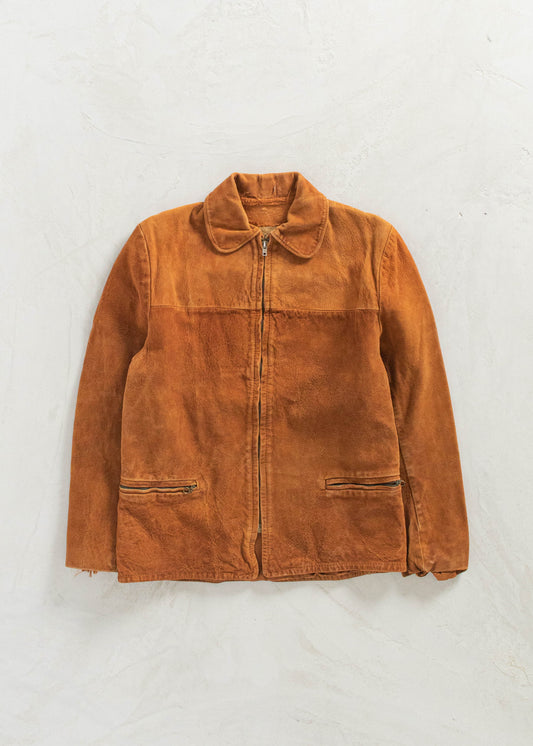 Vintage 1970s SS Fashions Suede Blazer Jacket Size 2XS/XS