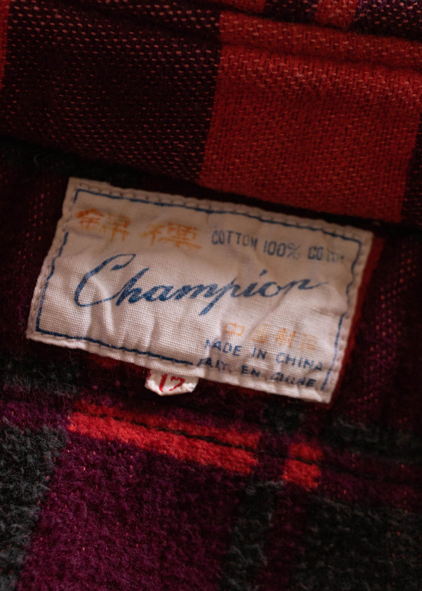 1980s Champion Flannel Button Up Shirt Size L/XL
