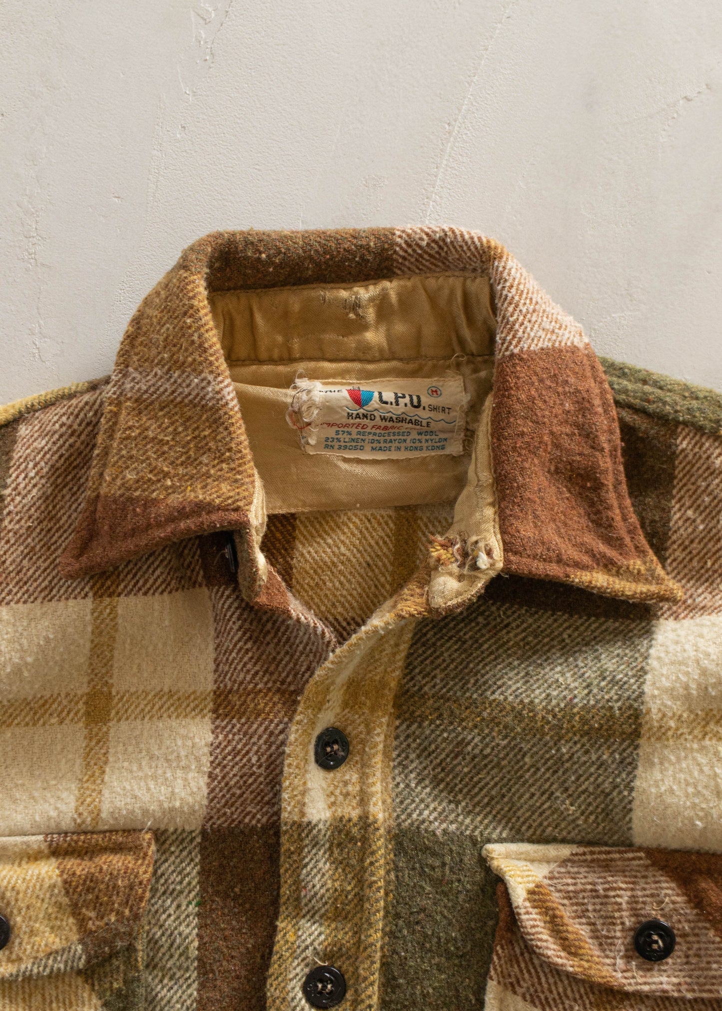 1970s C.P.O Flannel Button Up Shirt Size S/M