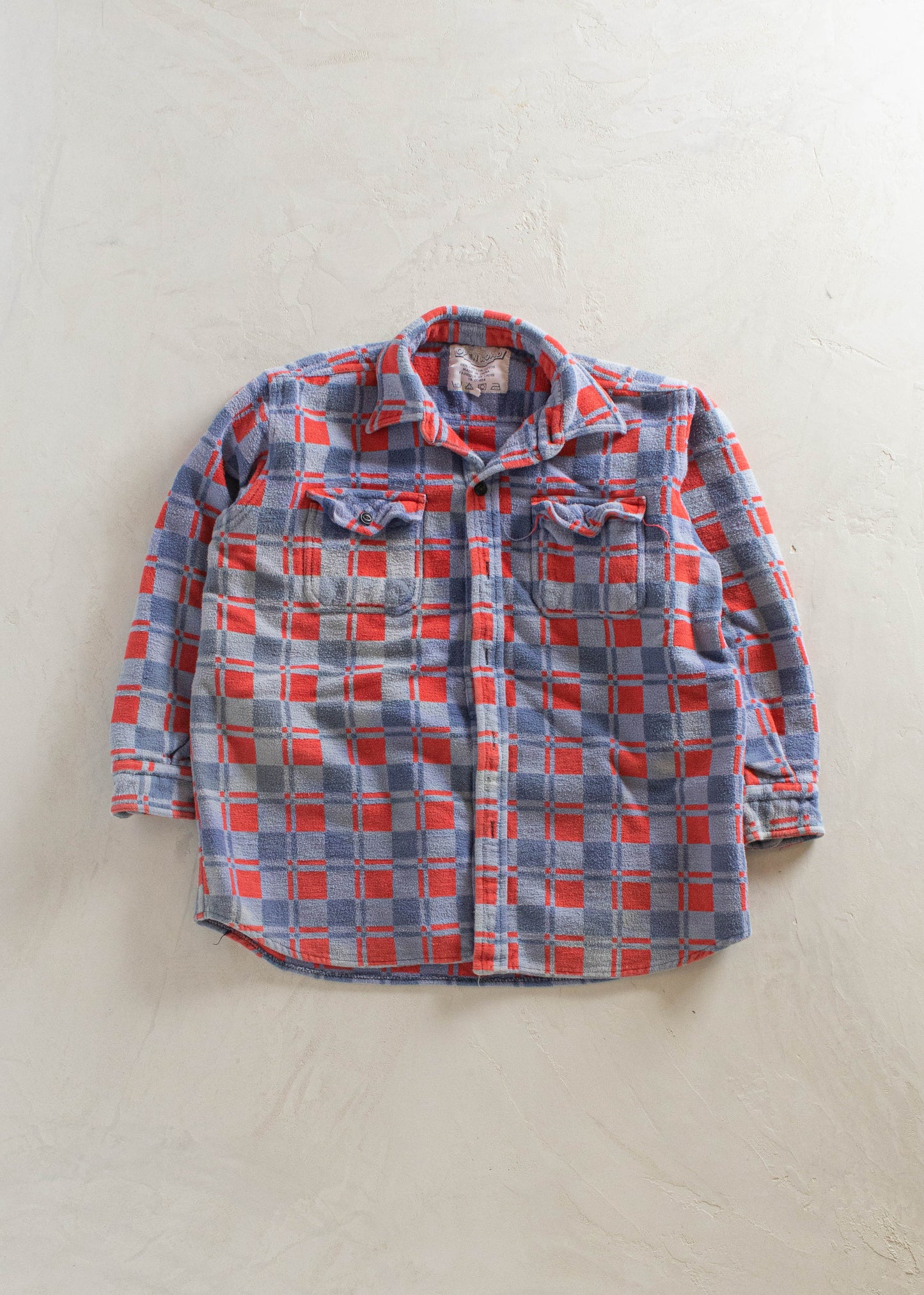 1980s Open Road Flannel Button Up Shirt Size L/XL
