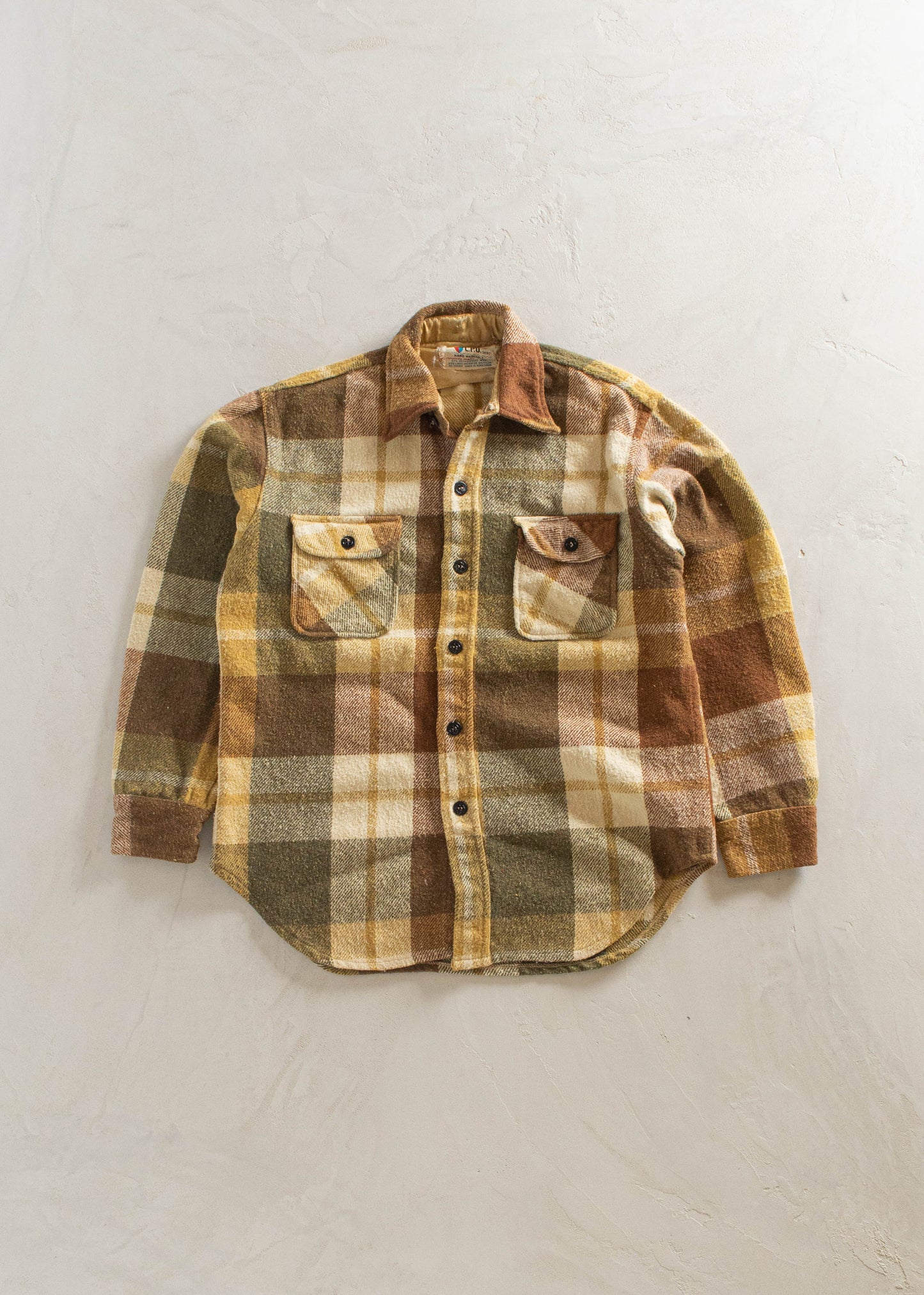 1970s C.P.O Flannel Button Up Shirt Size S/M