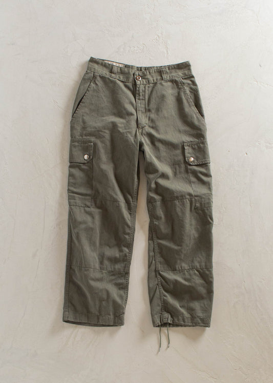1970s HBT French Military Cargo Pants Size Women's 25 Men's 28