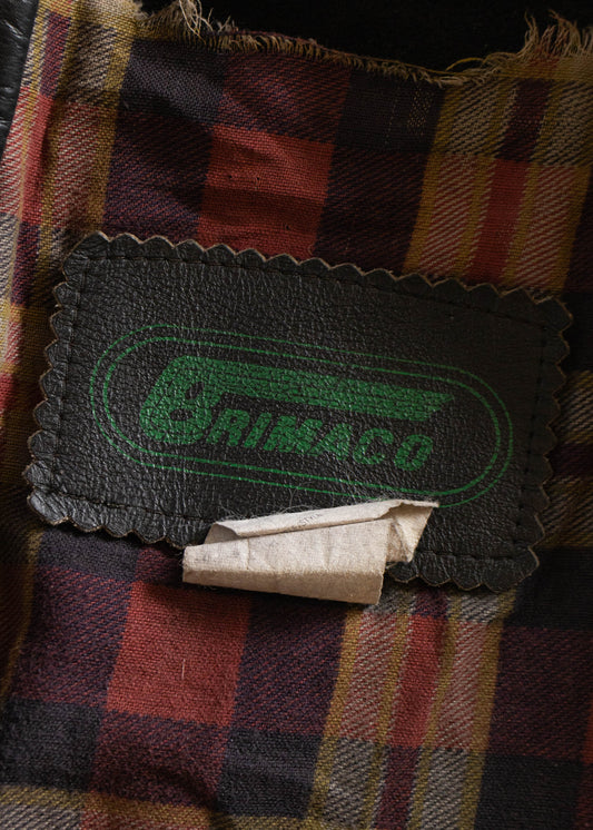 1980s Brimaco Leather Moto Jacket Size S/M
