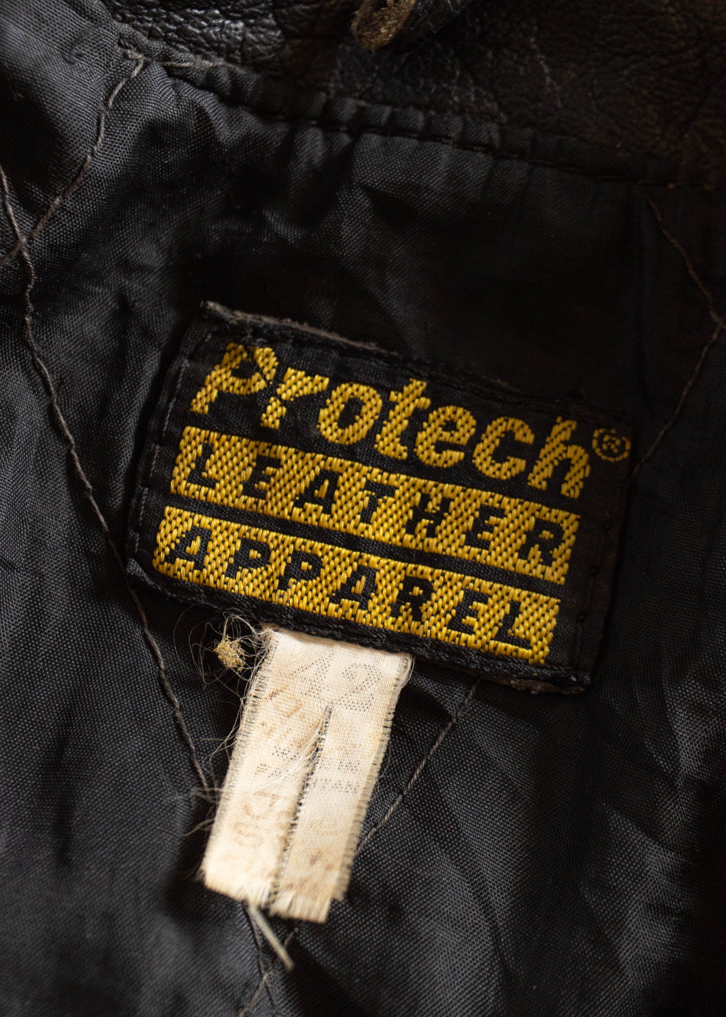 1980s Protech Leather Moto Jacket Size S/M
